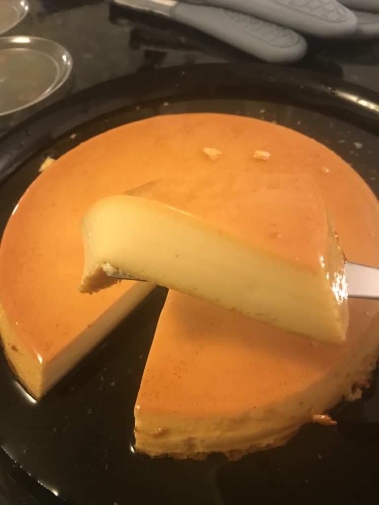 sliced of flan