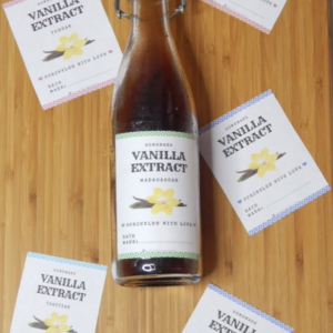 Printable labels for various Vanilla Bean Flavors